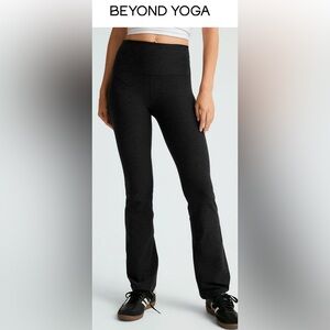 Beyond Yoga Black High-Waist Flare Leggings